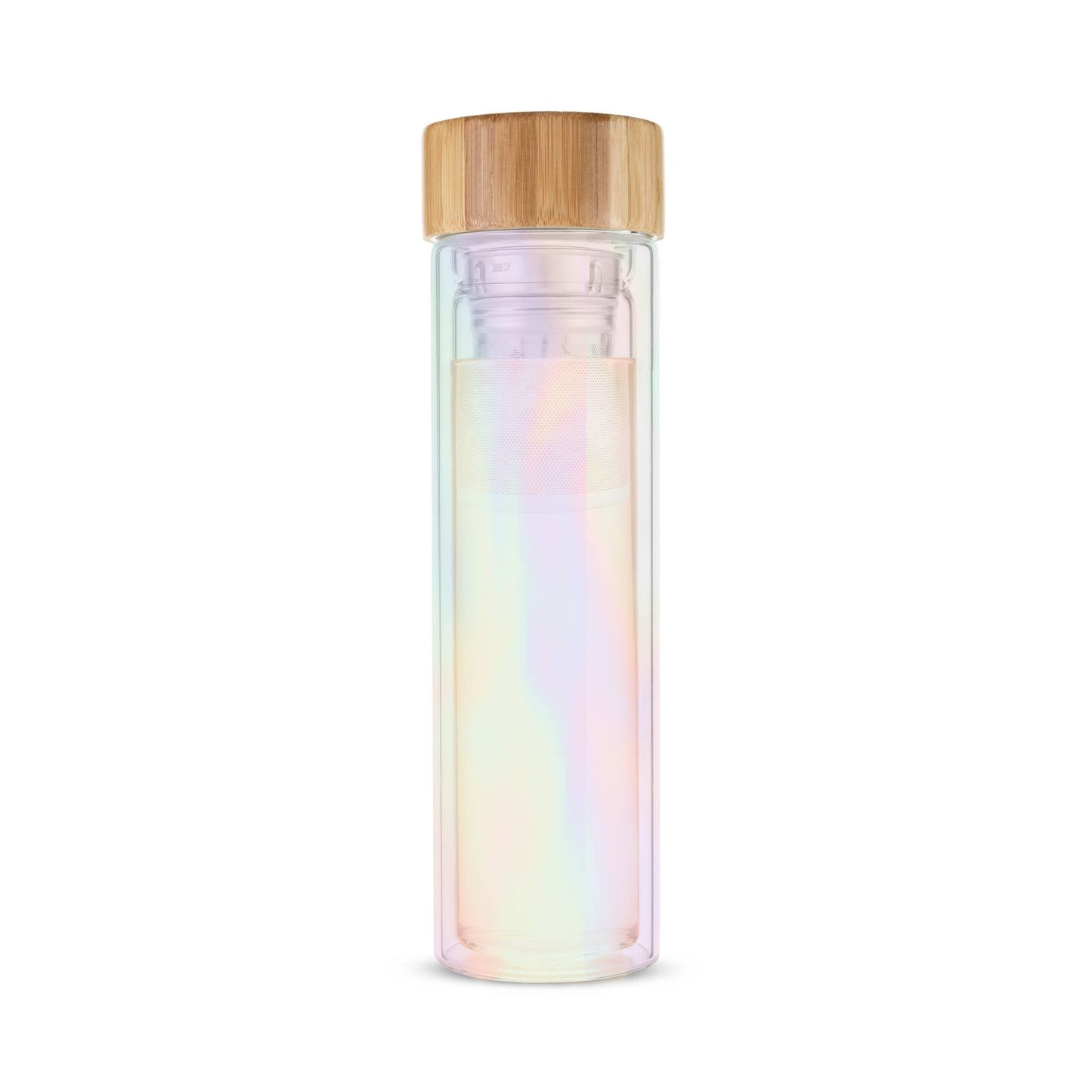Blair™ Insulated Glass Travel Mug w/ Infuser - Iridescent