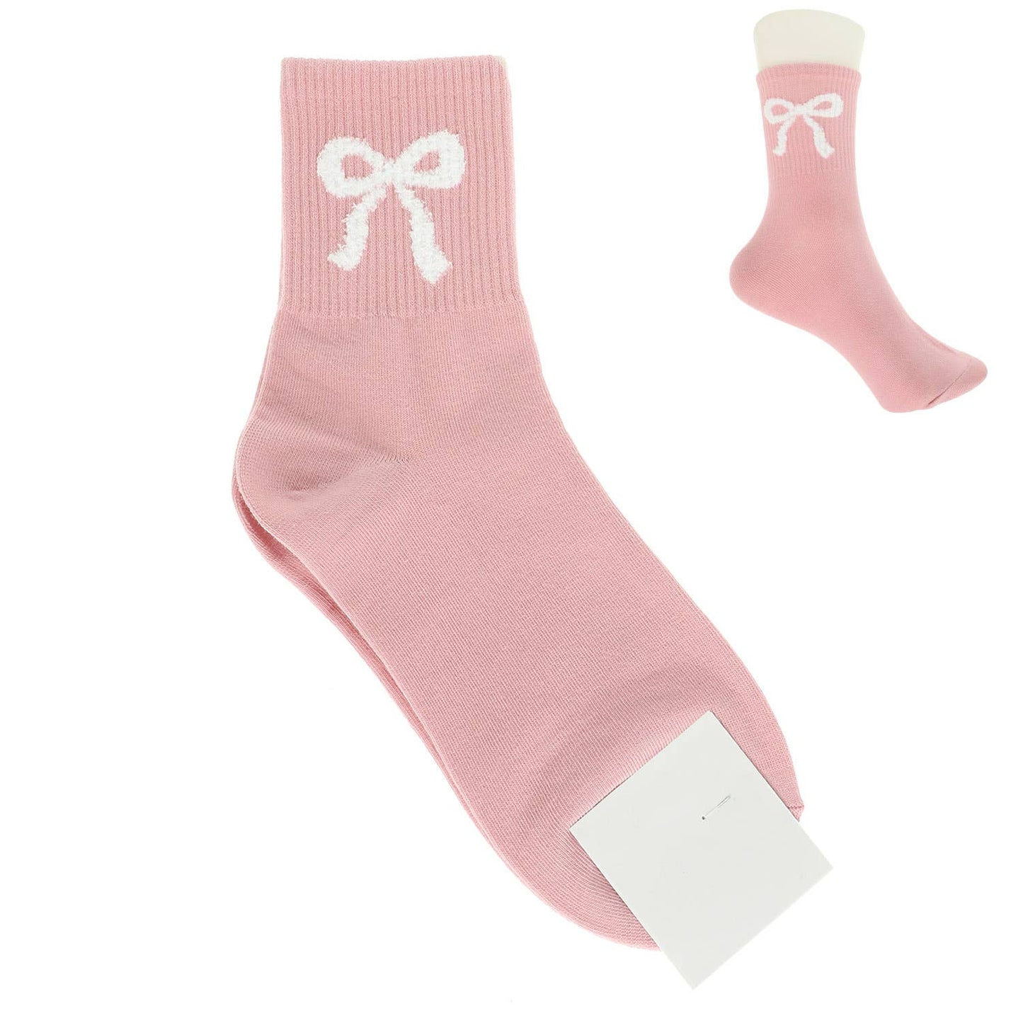 Bow Theme Comfort Cotton Knit Socks