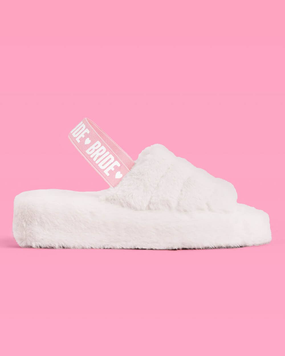 White Bride Fur Slippers, Bach Party Accessory, Bridal Gift