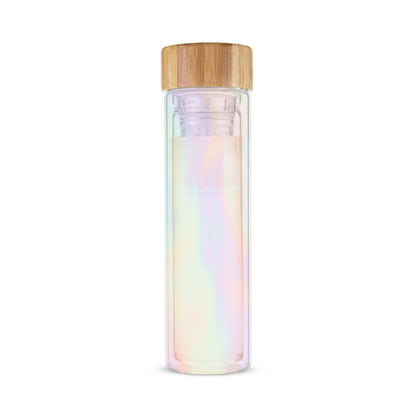 Blair™ Insulated Glass Travel Mug w/ Infuser - Iridescent
