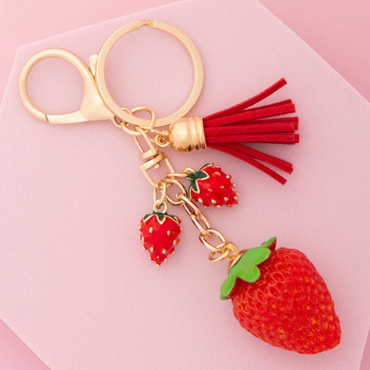 Berry Sweet Theme Bag Charm Keychain
