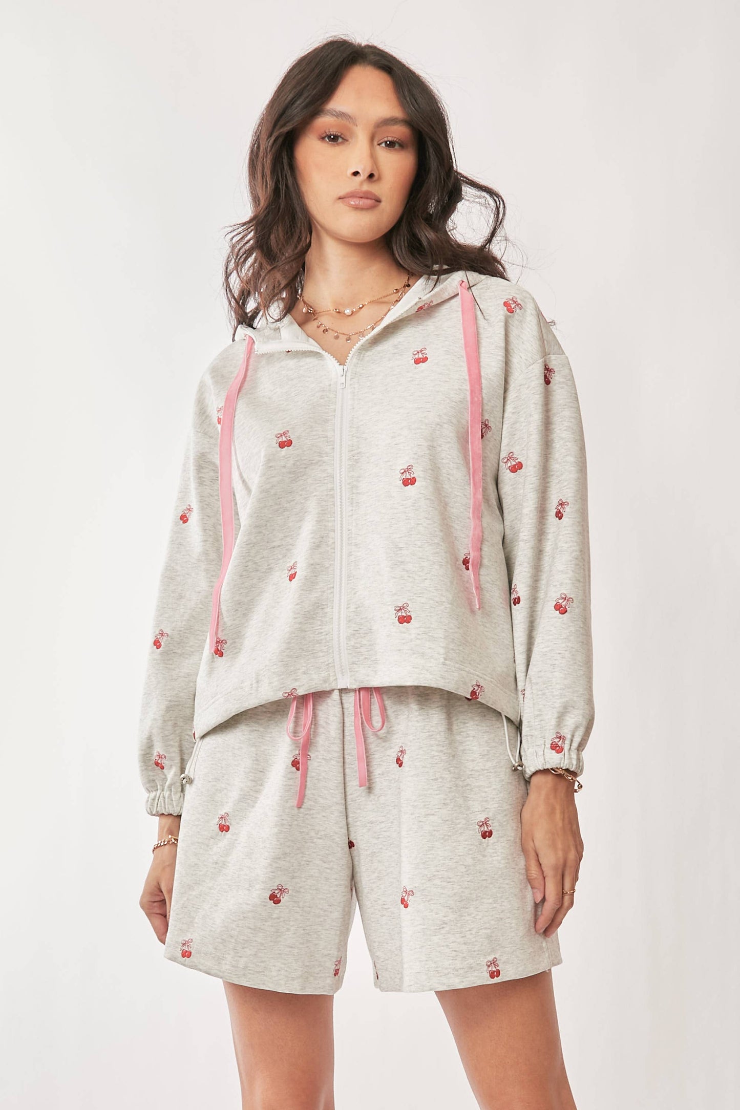 Sweet Cherry Embroidered Set