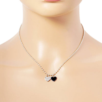 Gold plated Enamel Heart Pendant Necklace