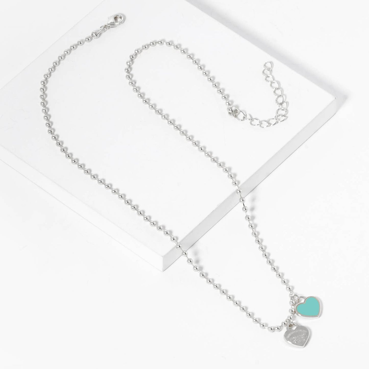 Gold plated Enamel Heart Pendant Necklace
