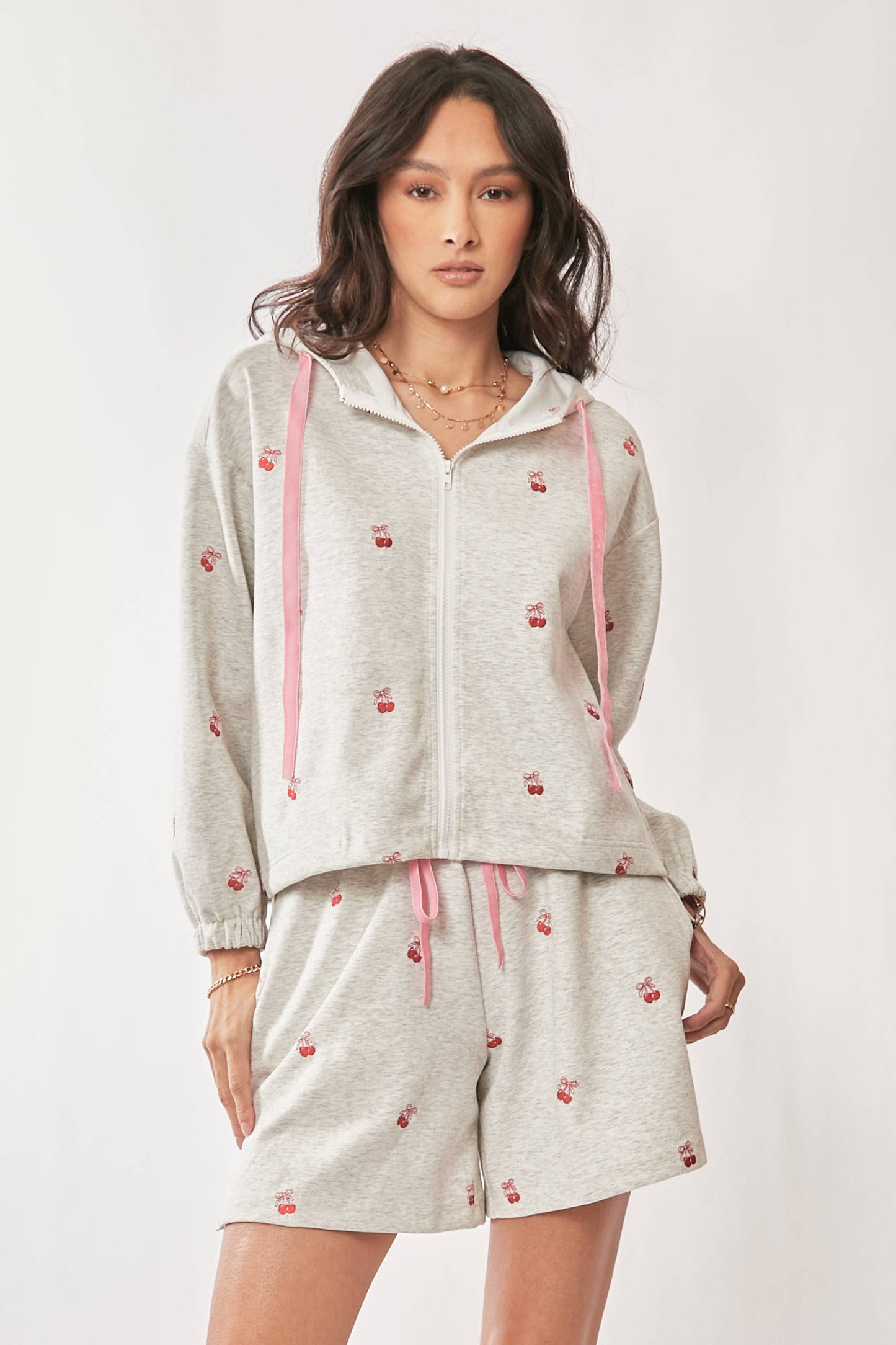 Sweet Cherry Embroidered Set