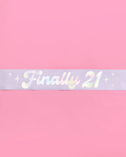 21st Birthday Party Sash, Finally Legal, Party Accessory