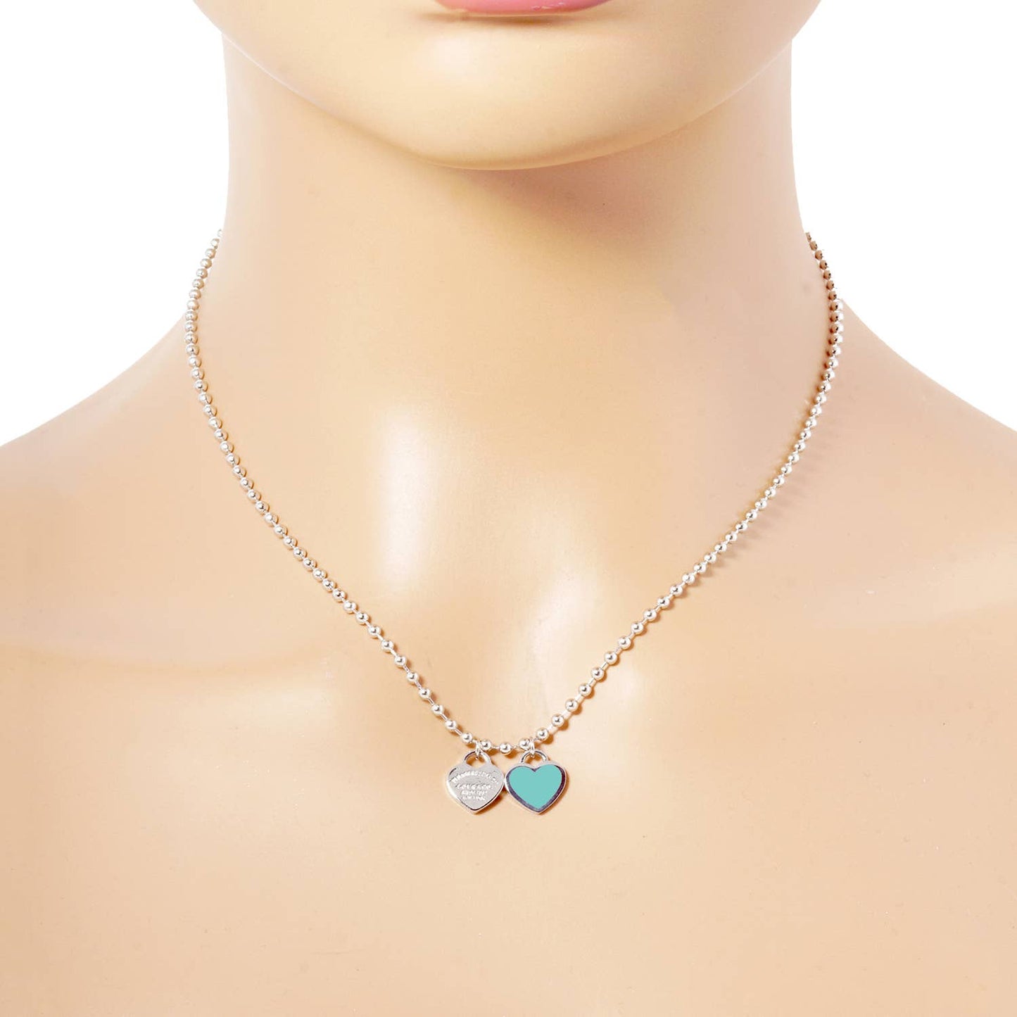 Gold plated Enamel Heart Pendant Necklace