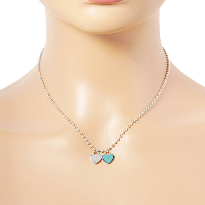 Gold plated Enamel Heart Pendant Necklace