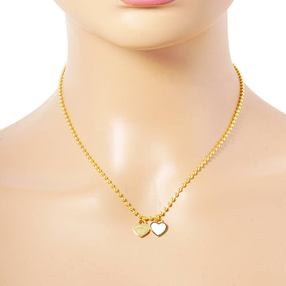 Gold plated Enamel Heart Pendant Necklace