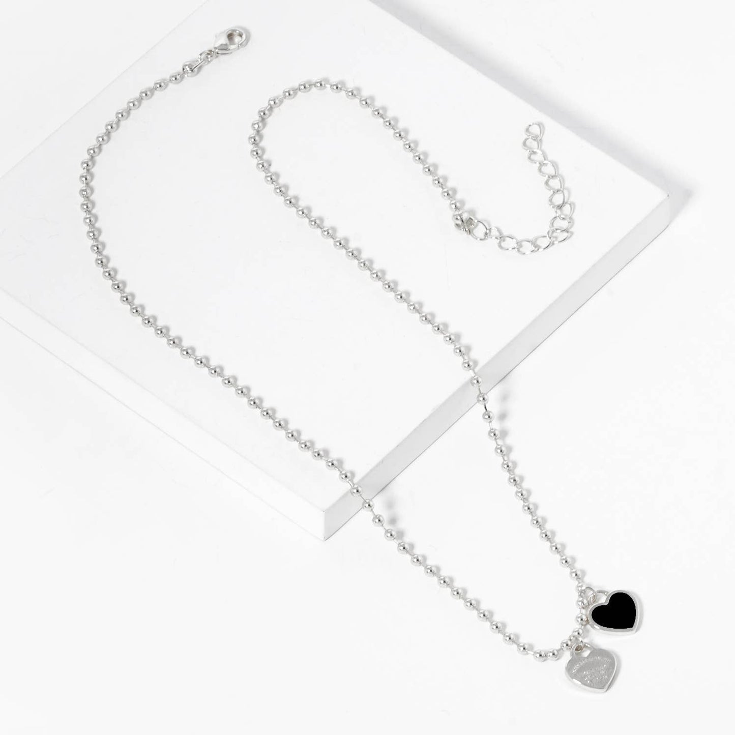 Gold plated Enamel Heart Pendant Necklace