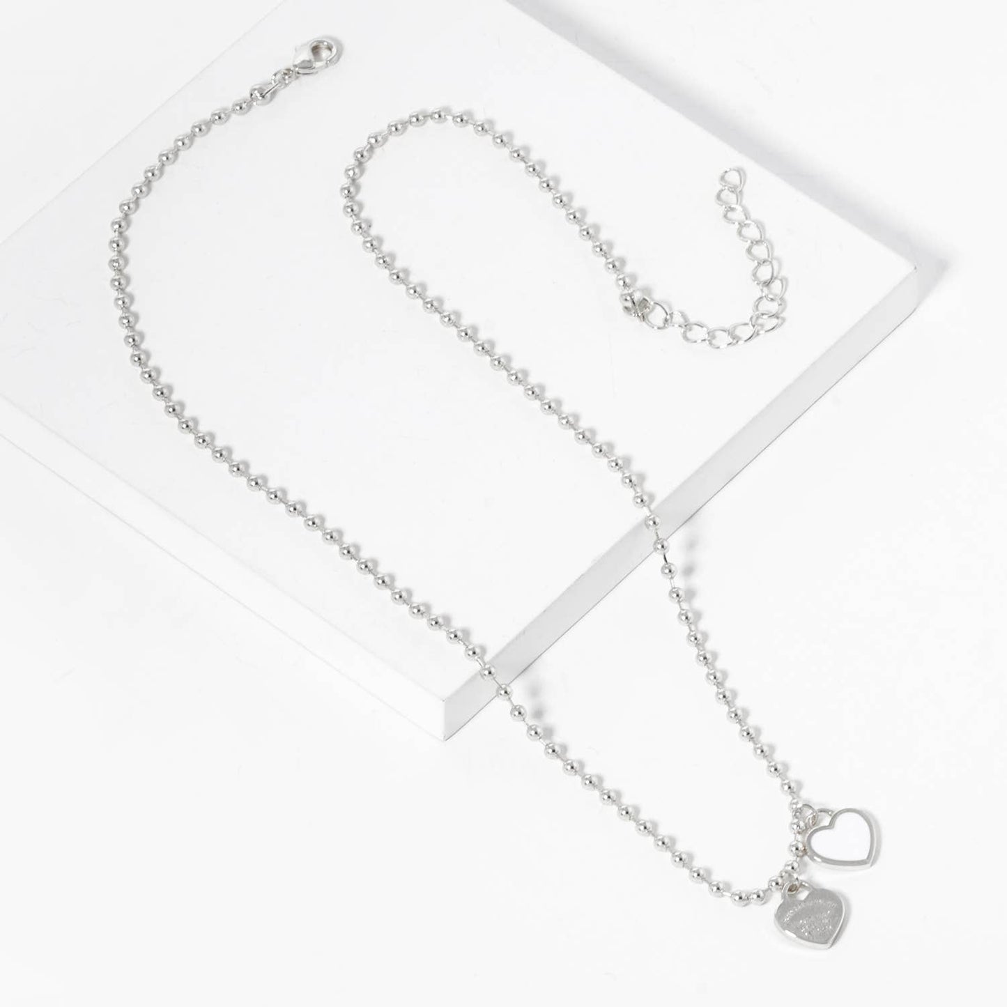 Gold plated Enamel Heart Pendant Necklace