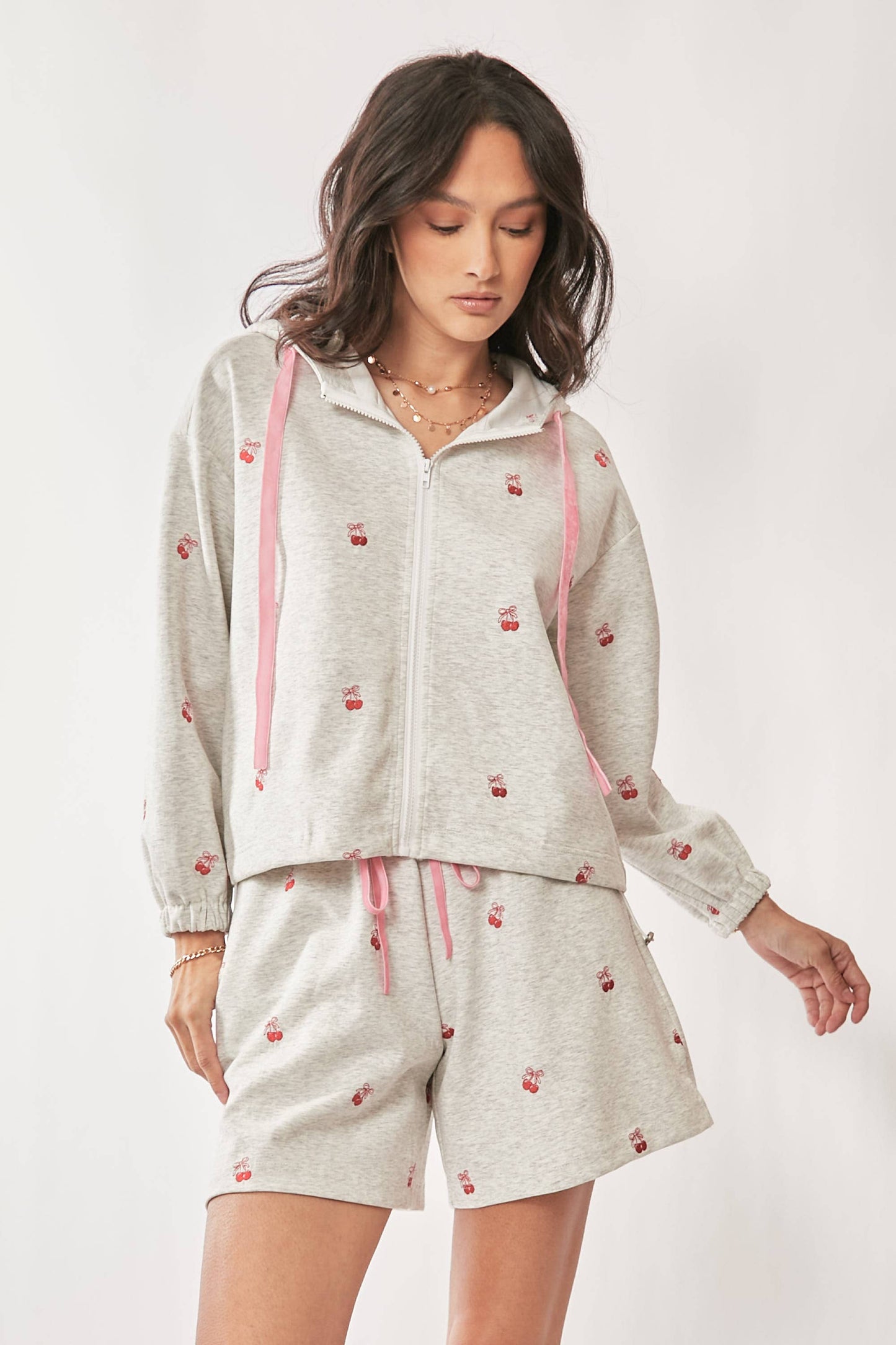 Sweet Cherry Embroidered Set