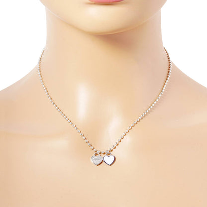 Gold plated Enamel Heart Pendant Necklace