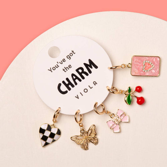 5-Pc Assorted Fashion Theme Charm Set